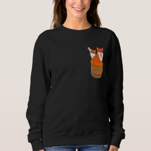 Cute Foxes Pocket Wildlife Animal Kids Forest Fox Sweatshirt
