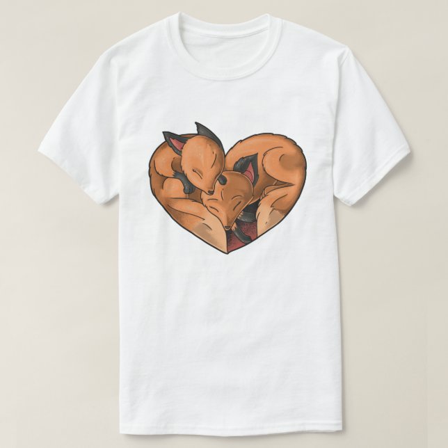 Cute Foxes T-Shirt (Design Front)