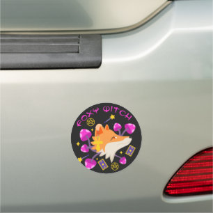 Cute Foxy Witch Magick Fox Witchcraft Car Magnet