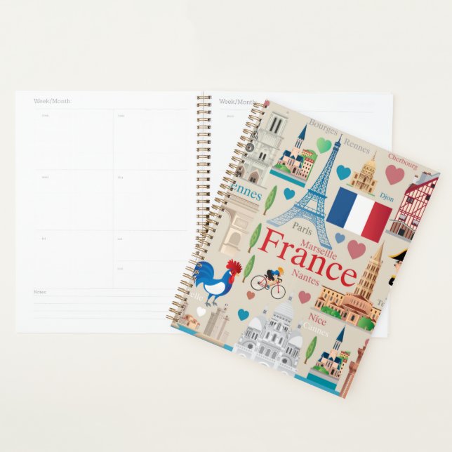 Cute France Icons Planner (Display)