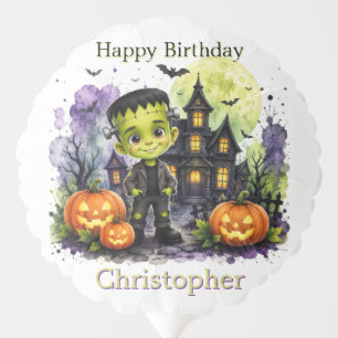 Cute Frankenstein Boy Halloween Birthday Party Balloon
