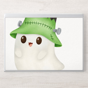 Cute Frankenstein Ghost Illustration, Chubby Water HP Laptop Skin