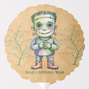 Cute Frankenstein Halloween Birthday Boy Party Balloon