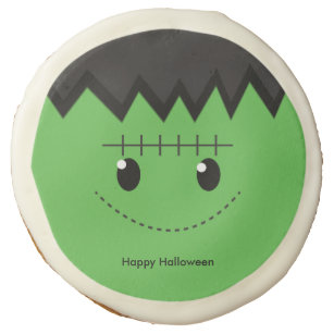 Cute Frankenstein Halloween Birthday Party Favor Sugar Cookie
