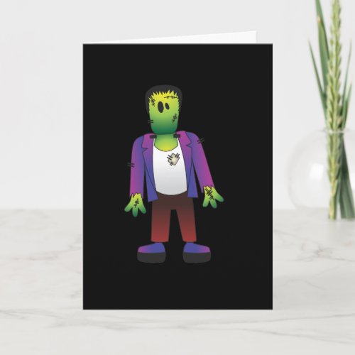 Cute Frankenstein Halloween Card