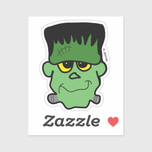 Cute Frankenstein Head Sticker