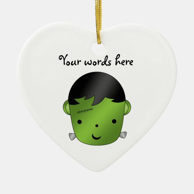 Cute Frankenstein monster Ceramic Ornament (Front)