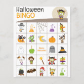 Cute Frankenstein & Spider Halloween BINGO Board! (Front)