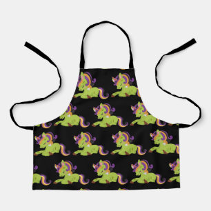 Cute Frankenstein Unicorn Halloween Apron