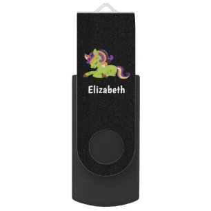 Cute Frankenstein Unicorn Halloween Flash Drive