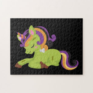 Cute Frankenstein Unicorn Halloween Jigsaw Puzzle