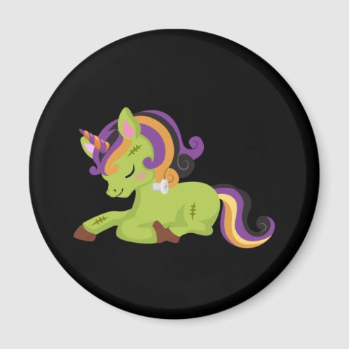 Cute Frankenstein Unicorn Halloween Magnet