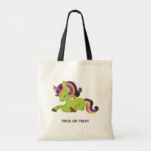 Cute Frankenstein Unicorn Halloween Tote Bag