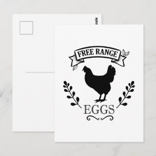 Cute Free range eggs farmers Postcard