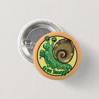 Cute Free Snuggs Snail Hug Emote Button