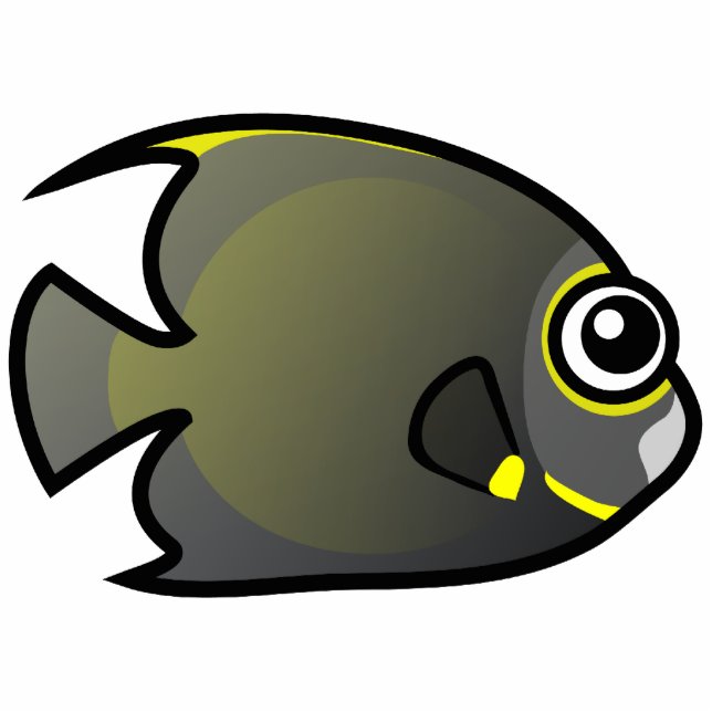 Cute French Angelfish Statuette (Front)