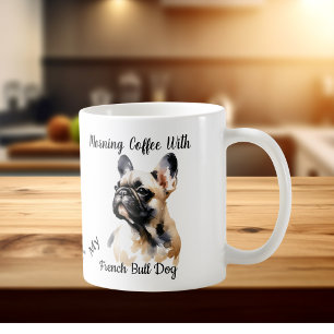 Cute French Bull Sandy Browns Personalize Coffee Mug