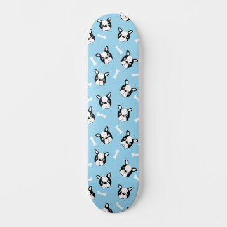 Cute French Bulldog And Bone Pattern Skateboard