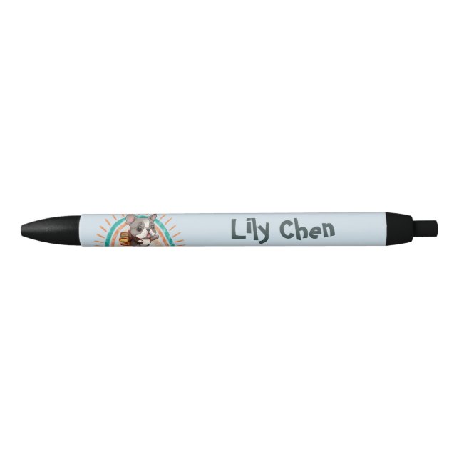 Cute French Bulldog Back to School Rainbow Pen (Front)