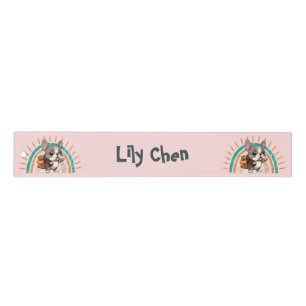 Cute French bulldog back to school rainbow Ruler