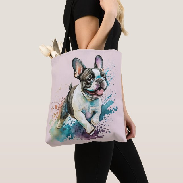 Cute French Bulldog Blush  Tote Bag (Close Up)