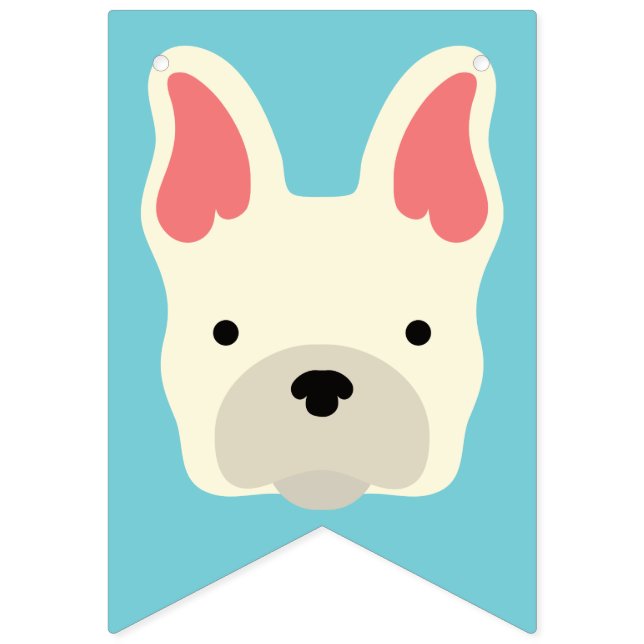 Cute French Bulldog. Bunting Flags (First Flag)