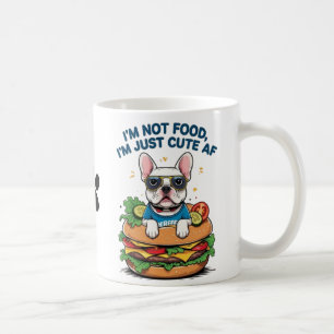 Cute French Bulldog Burger Cartoon Funny Dog Coffee Mug