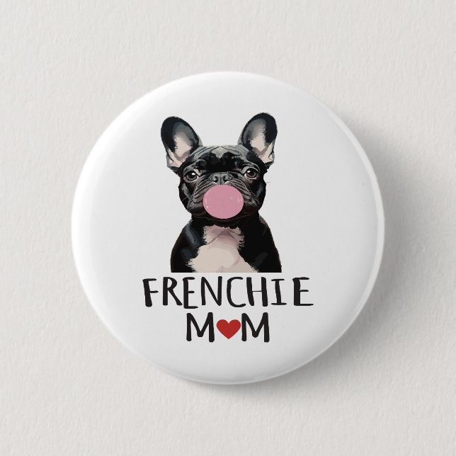 Cute French bulldog Button (Front)