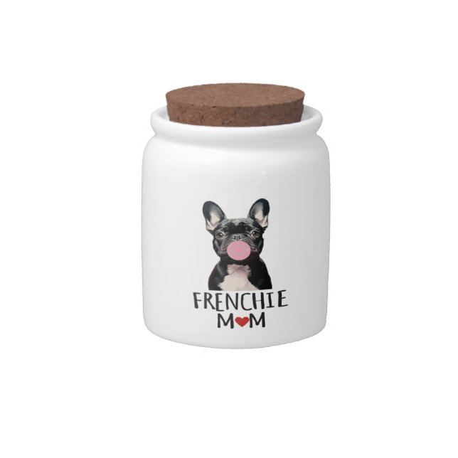 Cute French bulldog Candy Jar (Front)