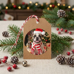 Cute French Bulldog Christmas Dog Classic Round Sticker