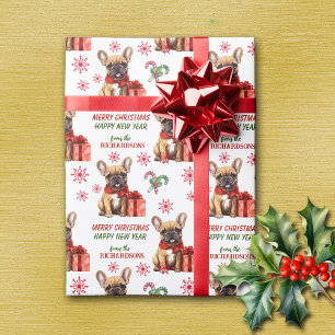 Cute French Bulldog Christmas Wrapping Paper