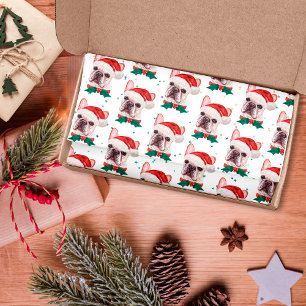 Cute French Bulldog Dog Christmas Pattern Tissue Paper