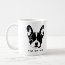 Cute French Bulldog Dog Face Coffee Mug