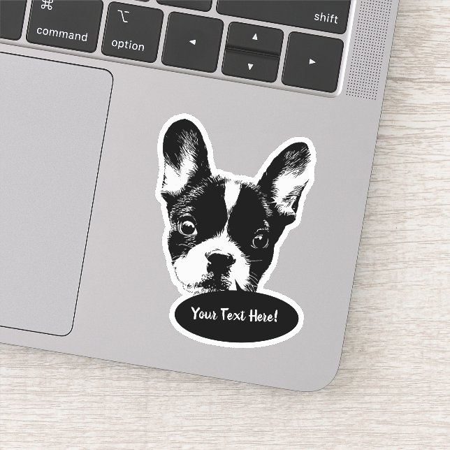 Cute French Bulldog Dog Talk Sticker (Detail)