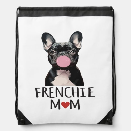 Cute French bulldog Drawstring Bag
