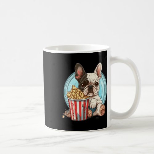 Cute French Bulldog Eating Popcorn  Coffee Mug