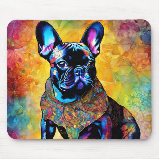 Cute French Bulldog "Frenchie" Colorful Mousepad