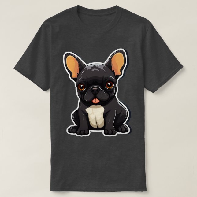 Cute French Bulldog Frenchie Dog Lover Funny 6 T-Shirt (Design Front)