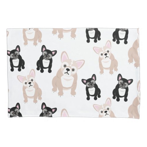 Cute French Bulldog Frenchies Pattern Pillow Case