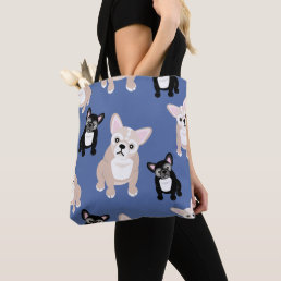 Cute French Bulldog Frenchies Pattern Tote Bag