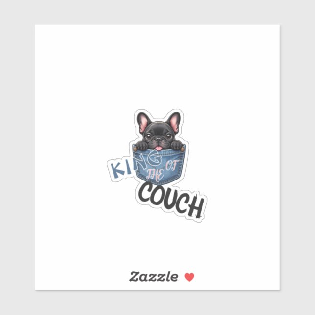 Cute French Bulldog Funny Dog Lover Sticker (Sheet)