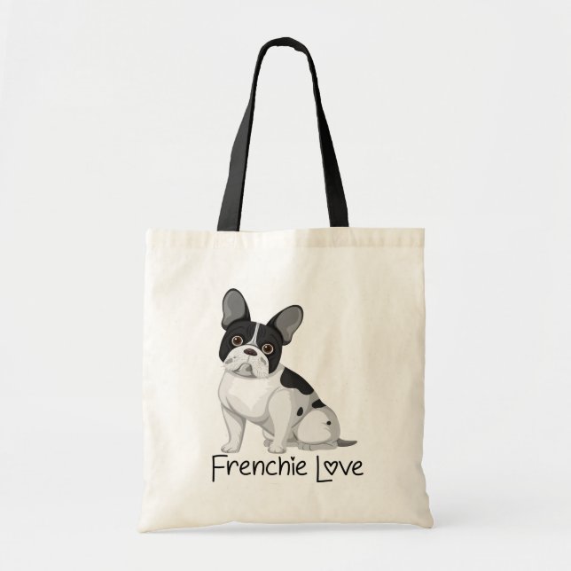 Cute French Bulldog Gift Frenchie Mom Dog Lover Tote Bag (Front)