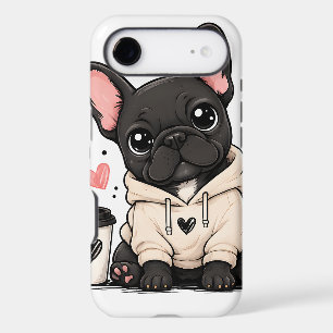 Cute French Bulldog Hoodie Illustration iPhone 17 Air Case