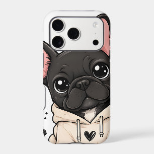 Cute French Bulldog Hoodie Illustration iPhone 17 Pro Case