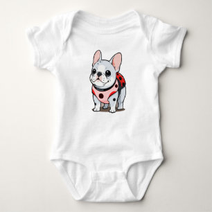 Cute French Bulldog Ladybug Baby Bodysuit
