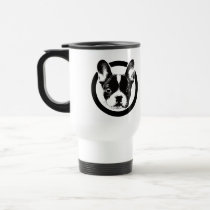 Cute French Bulldog Logo Travel Mug