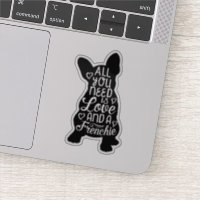 Cute French Bulldog Love Sticker