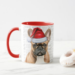 Cute French Bulldog Lover Christmas Holiday Mug