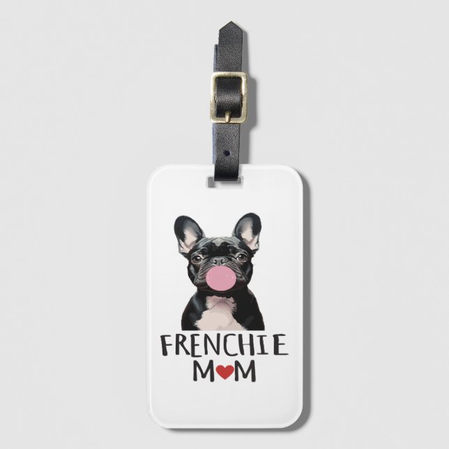 Cute French bulldog Luggage Tag (Front Vertical)
