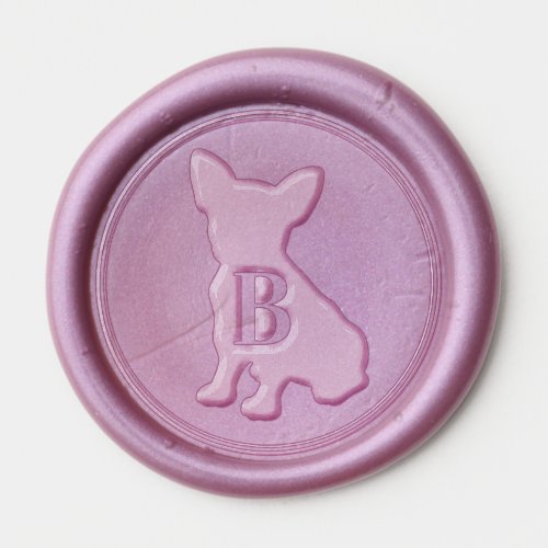 Cute French Bulldog Monogram Dog Owner Wax Seal Sticker